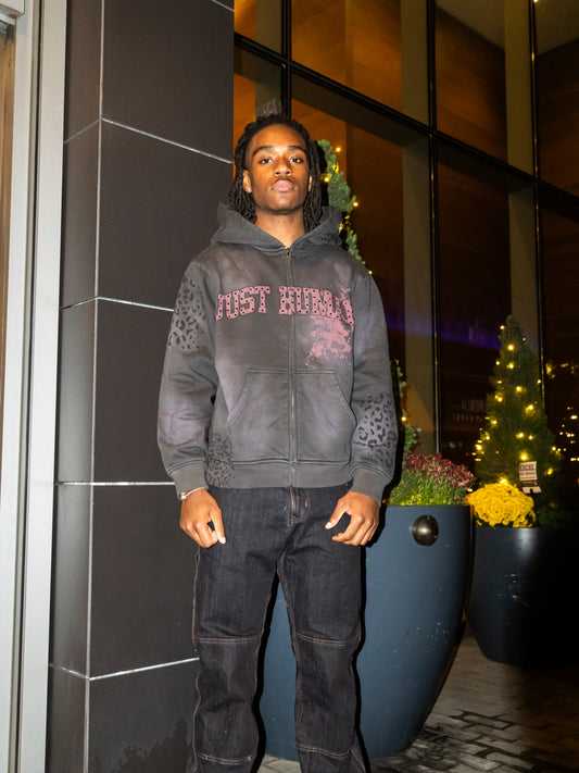 "Just Human" Rhinestone Hoodie