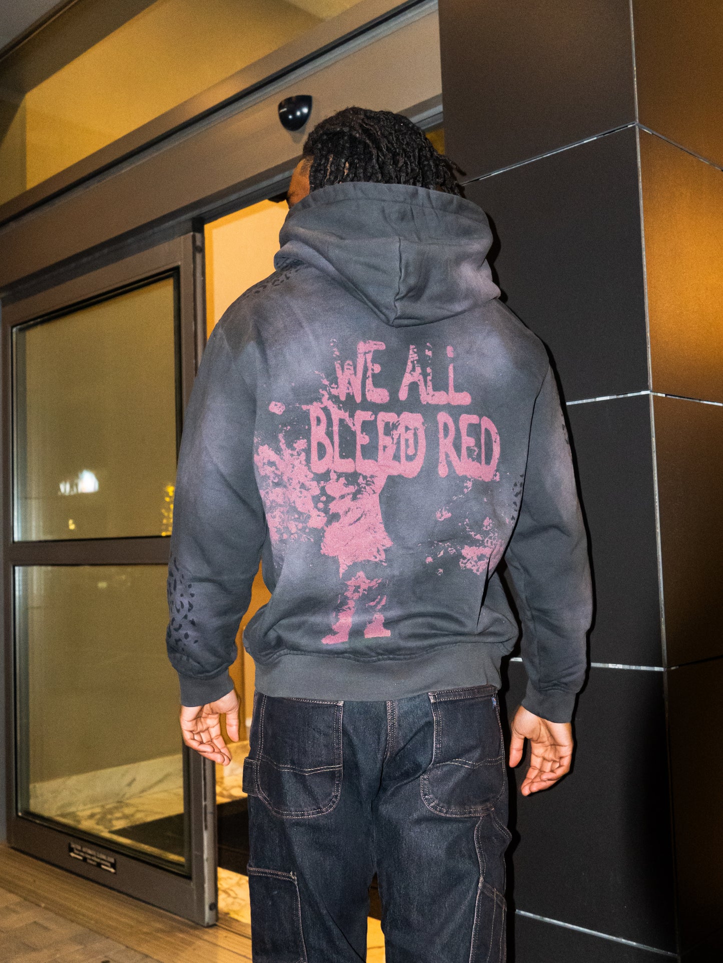 "Just Human" Rhinestone Hoodie