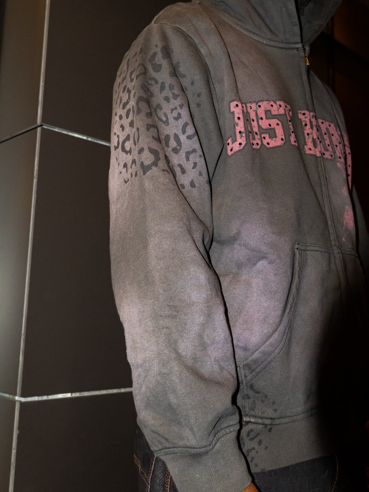 "Just Human" Rhinestone Hoodie